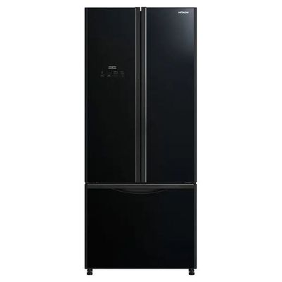 Hitachi French Bottom Freezer Refrigerator Glass 474.5 kW RWB710PUK9GBK Black